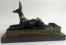 Egyptian Bronze Anubis Egypt Dog Collectible Bronze Sculpture Statue Gilt DEAL