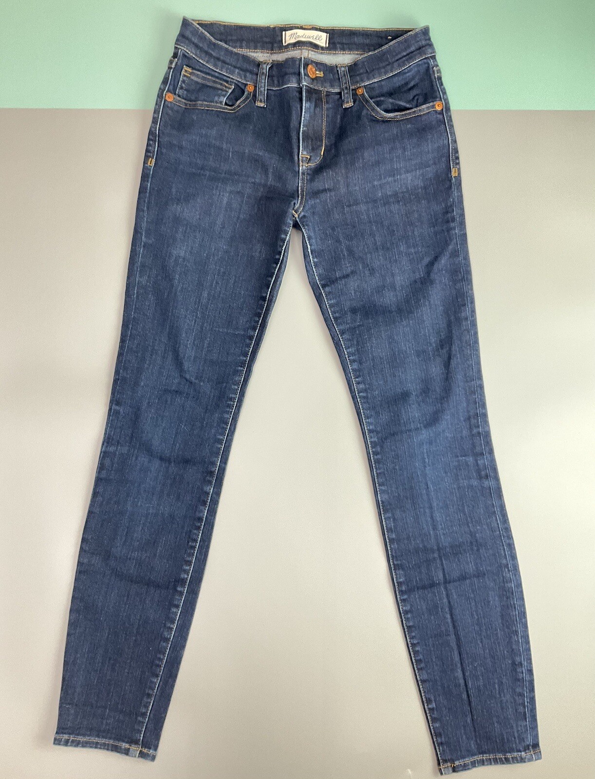 Madewell Women's 26 Skinny Jeans Dark Wash Blue Low Rise Stretch Denim  