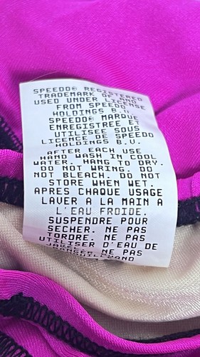 Vintage BRIGHT PURPLE Speedo One Piece French Cut Swimsuit Size 34 NEW - Picture 7 of 7