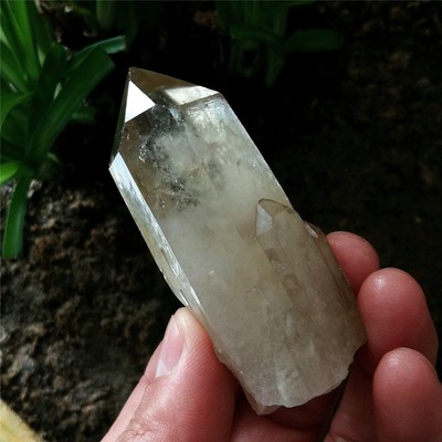 83g 71mm Skeletal Elestial Yellow Pyramid Quartz Crystal Cluster Point Specimen