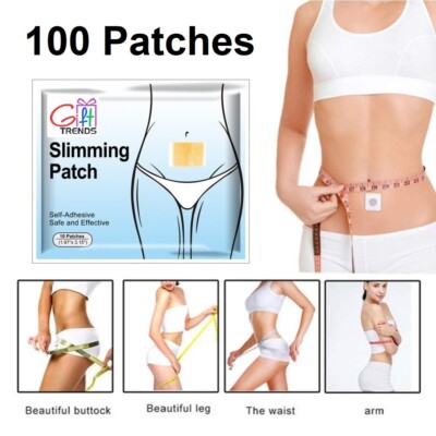 100 Abnehmpflaster GEWICHTSVERLUST DIÄT HILFE Extra Stark Entgiften Fettverbrennung Slim Patch