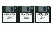 Akai S1000 / S3000 Set of Three Floppy Disks Dry KIT#1 V31090