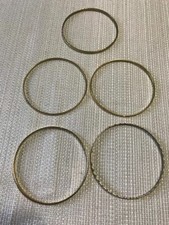 Gold Colored Wrist Bangle Bracelets - Set of 4 Bracelets - Free Shipping