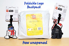 LEGO VIP Mochila Plegable y 2 Bolsas Lego Etiqueta R2-D2 + Darth Vader Viaje de Vacaciones