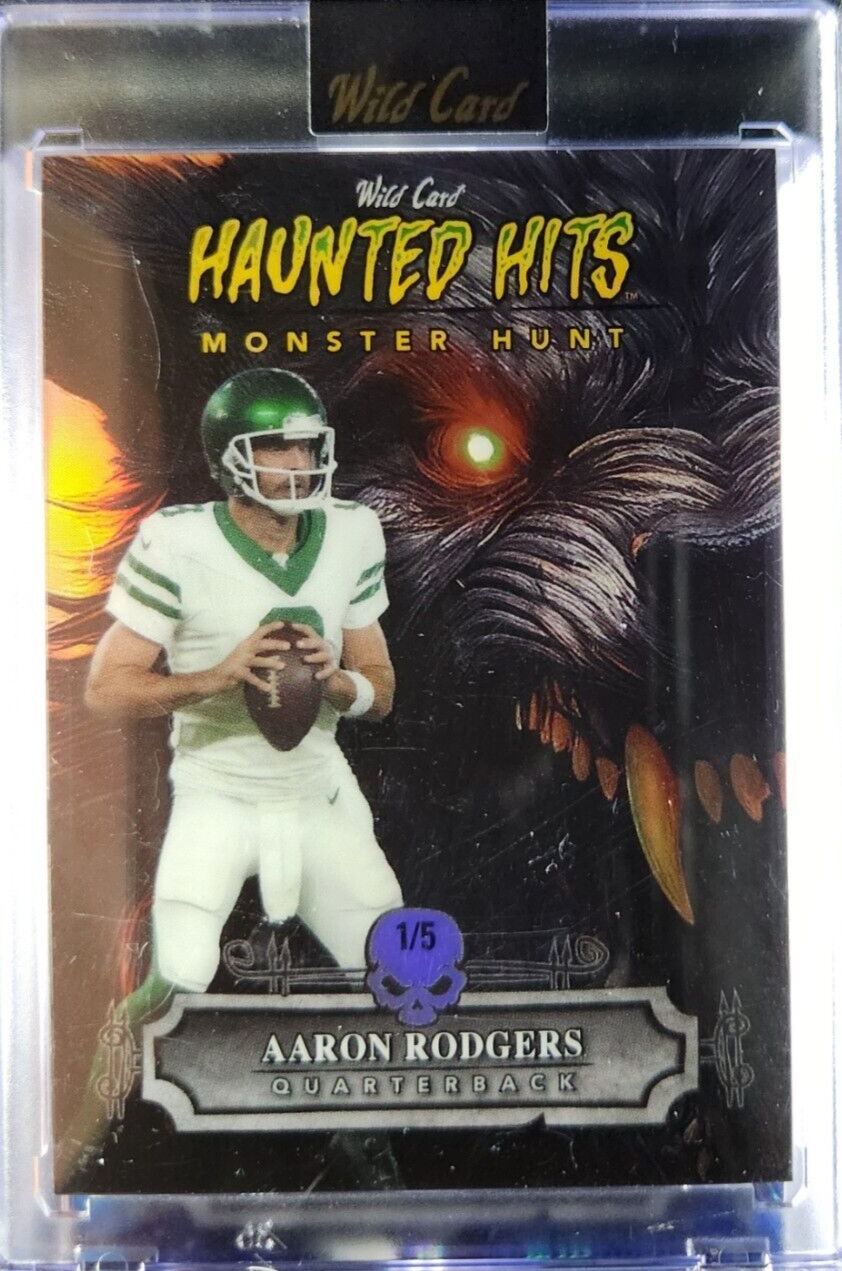 Aaron Rodgers 2024 Wild Card Haunted Hits #HHWW-AR Limited to 5