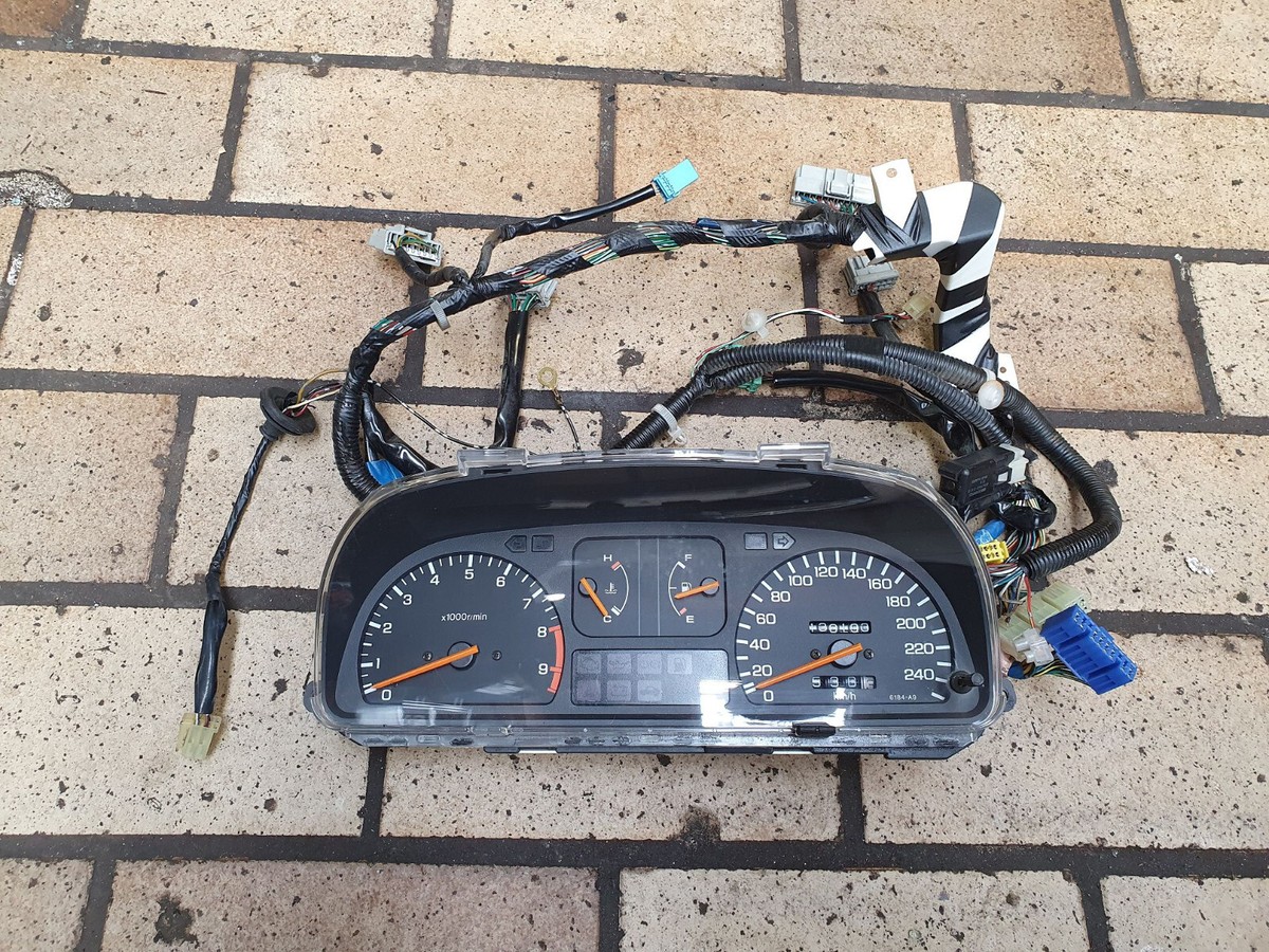 EDM Cluster speedo odometer 9.5k redline LHD km/h Honda CRX EE8
