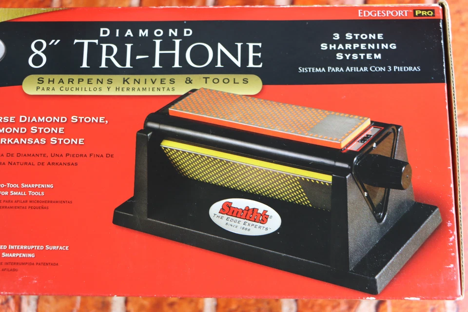Faca Smith's Diamond 8" Tri-Hone ferramentas 3 afiador de pedra 50008 - Imagem 2 de 4