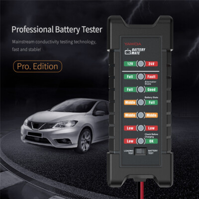 LED 12V 24V Heavy Truck Car Battery Tester Battery Charging Alernator State Test