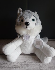 Détails Sur Doudou Peluche Chien Husky 25cm Blanc Gris Chiné Ho Studio Histoire Dours Neuf