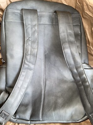 LeDonne leather backpack grey EUC Le Donne Leather Collection Crossbody Bag L-Zip Closure  main image 4
