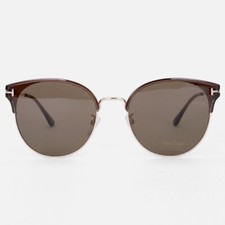 Tom Ford TF898-K 45E Brown  Gold Round Cat Eye Sunglasses Frame 61-20-140 SD 