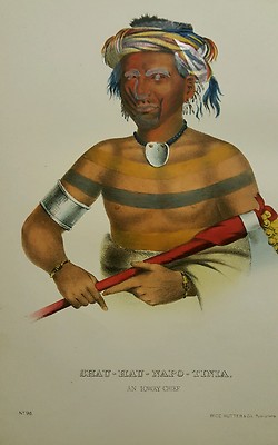 Plate No 96 SHAU-HAU-NAPO-TINIA1872 Octavo History of Indian Tribes of N America