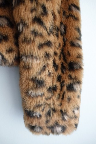 Vintage Bebe Sydney Faux Fur Jacket Womens size XS 6 8 ? Leopard Retro 90s Y2K - Picture 7 of 12