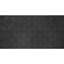 Dimensions 2 Ft. X 4 Ft. Glue Up Tin Ceiling Tile In Matte Black