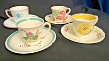 4 Demitasse Tea Cup and Saucers... Mixed manufacturers...