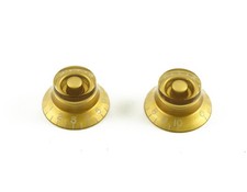 BELL KNOB SET OF 2 GOLD for Electric Guitar Projects fits most Brands NEW