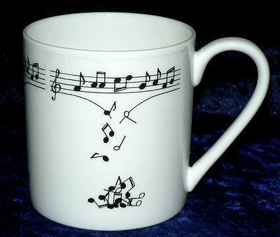 Musiknoten 1 Pint Bone China Becher - unser eigenes Design auch personalisierte Option