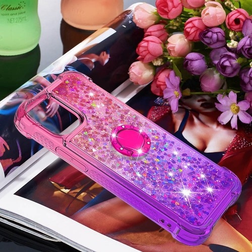 Quicksand Case Ring Holder Glitter Shockproof Back Cover Stand For Various Phone - Picture 6 of 8