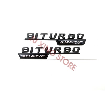 MERCEDES BENZ TURBO AMG RED BLACK 3D SIDE DECAL BADGES EMBLEMS A45 C63 E63 CLA