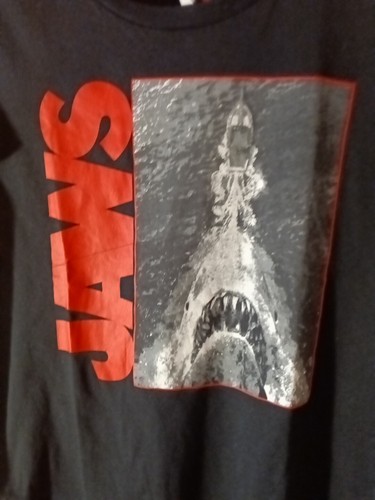NUEVO CON ETIQUETAS "TIBURÓN" LA ESCENA DE LA PELÍCULA/PÓSTER ¡CAMISETA NEGRA 2XL NUEVA CON LOGOTIPO DESGASTADO!🦈 - Imagen 17 de 24