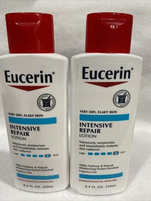 eucerin intensive repair lotion on face
