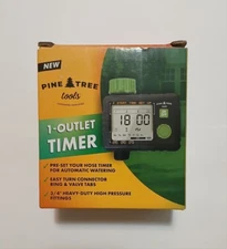 Pine Tree Tools Hose Timer Programmable Water Timer 1-outlet Hose Watering Timer