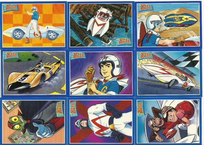 SPEED RACER & THE MACH 5 ORIGINAL COMIC ART COLOR SKETCH 2 ON CARD STOCK