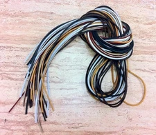 (1 Pair) 72" Length x1/8" Width Rawhide Leather Shoe Boot Laces Shoelaces