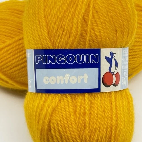 Pingouin Confort Yarn Lot 2 Skeins Gold Wool Acrylic Mohair Color 101 image 4