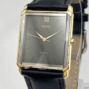 763 完動品 SEIKO ドルチェ クォーツ5S21-5A20 黒文字盤 5s21 Seiko | eBay