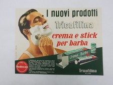 Tricofilina Rodoxan Werbeplakat Anzeige Rasiercreme 1955 Milano 30x23