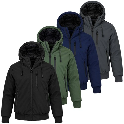 Men’s Insulated Winter Jacket Hooded Water Resistant Windproof Zip Coat S-2XL - product listing photo