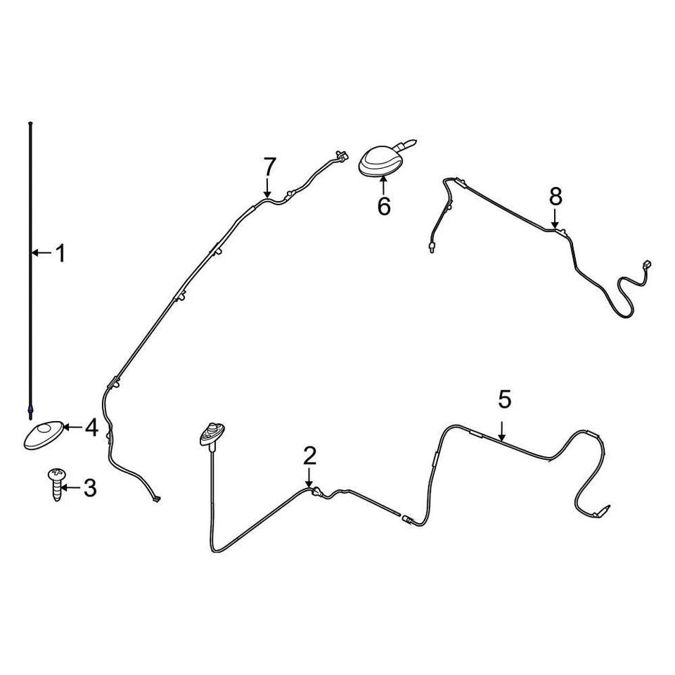 For Ford F-150 1997-2008 Ford MCPZ18813D Radio Antenna Mast Foto 2 de 4