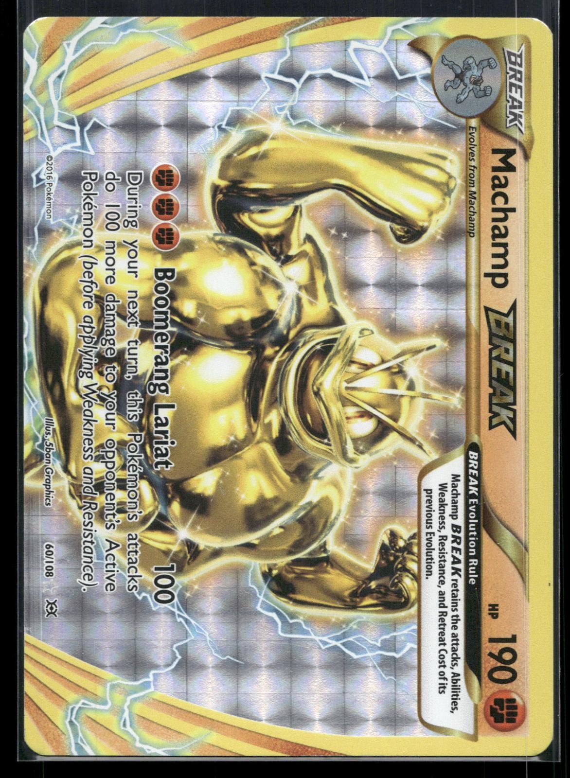 Machamp BREAK 60/108 BREAK Rare Evolutions Pokemon Holo Lightly Played