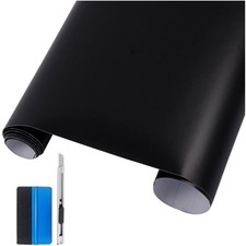 Auto Folie Schwarz Matt Vinyl selbstklebend Blasenfrei 45x150cm