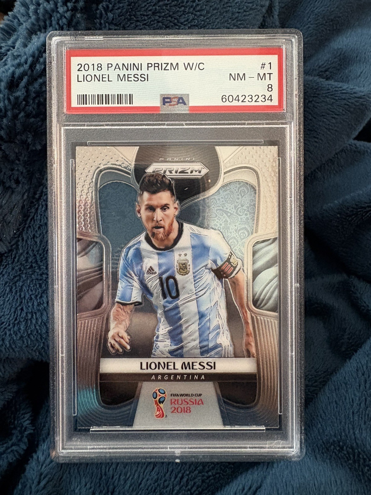 2018 PANINI PRIZM WORLD CUP RUSSIA #1 LIONEL MESSI PSA 8 MINT ARGENTINA 🐐