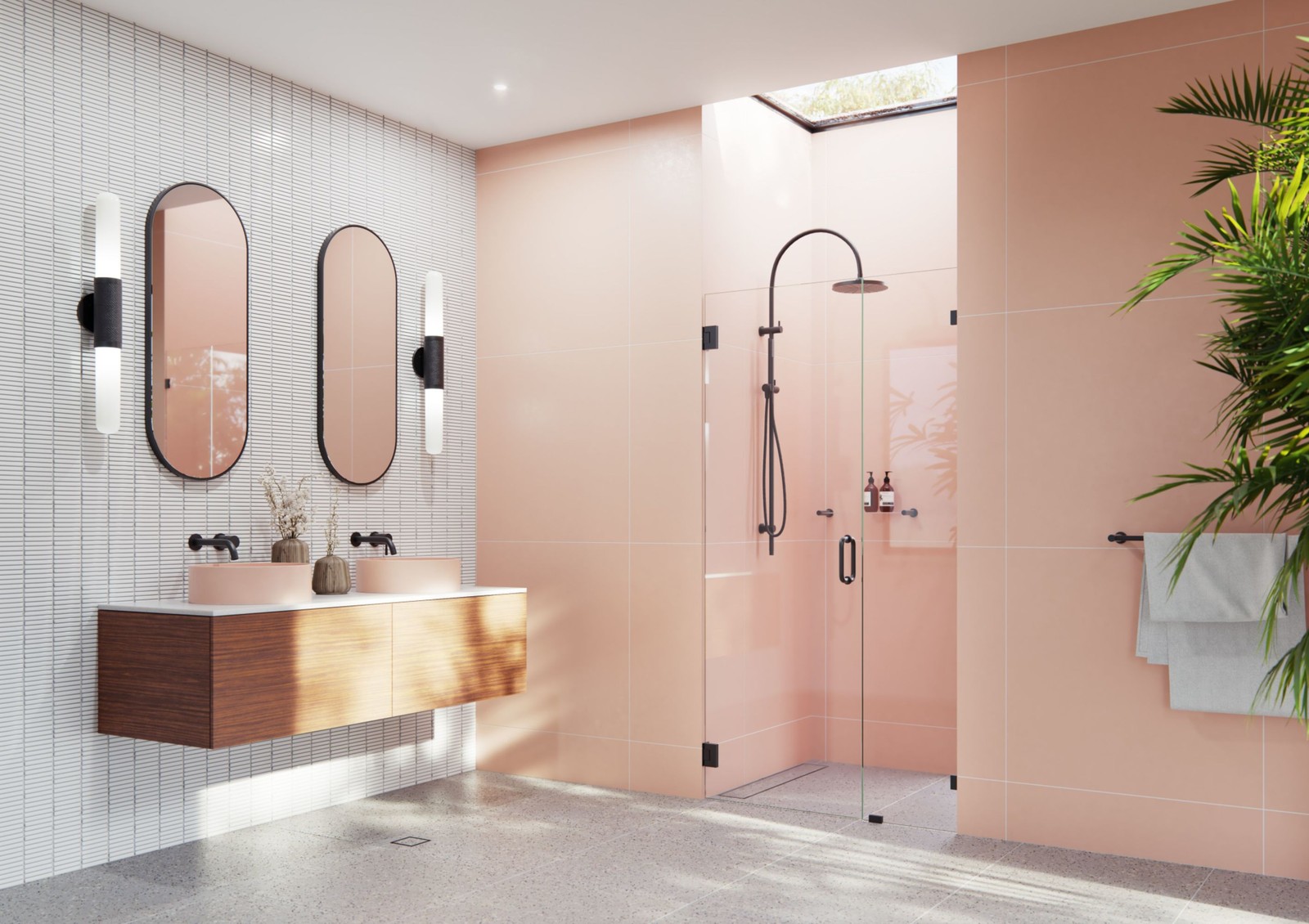 Illume 78H x 43.5W Black Hinged Glass Shower Door GW-WH-43-5