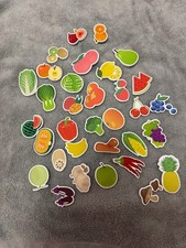 30 Colorful Fruit Veggie Cartoon Stickers - Peel, Stick, and Smile