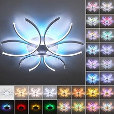 Modern LED Chandeliers Lamp Celling Lights RGB Backlight Living Bedroom Lighting