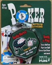 Mini Poker Table w/Cards/Poker Chips Keychain by Basic Fun NIP