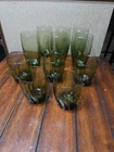 vintage Anchor Hocking Central Park Ivy Green 11 Piece Set