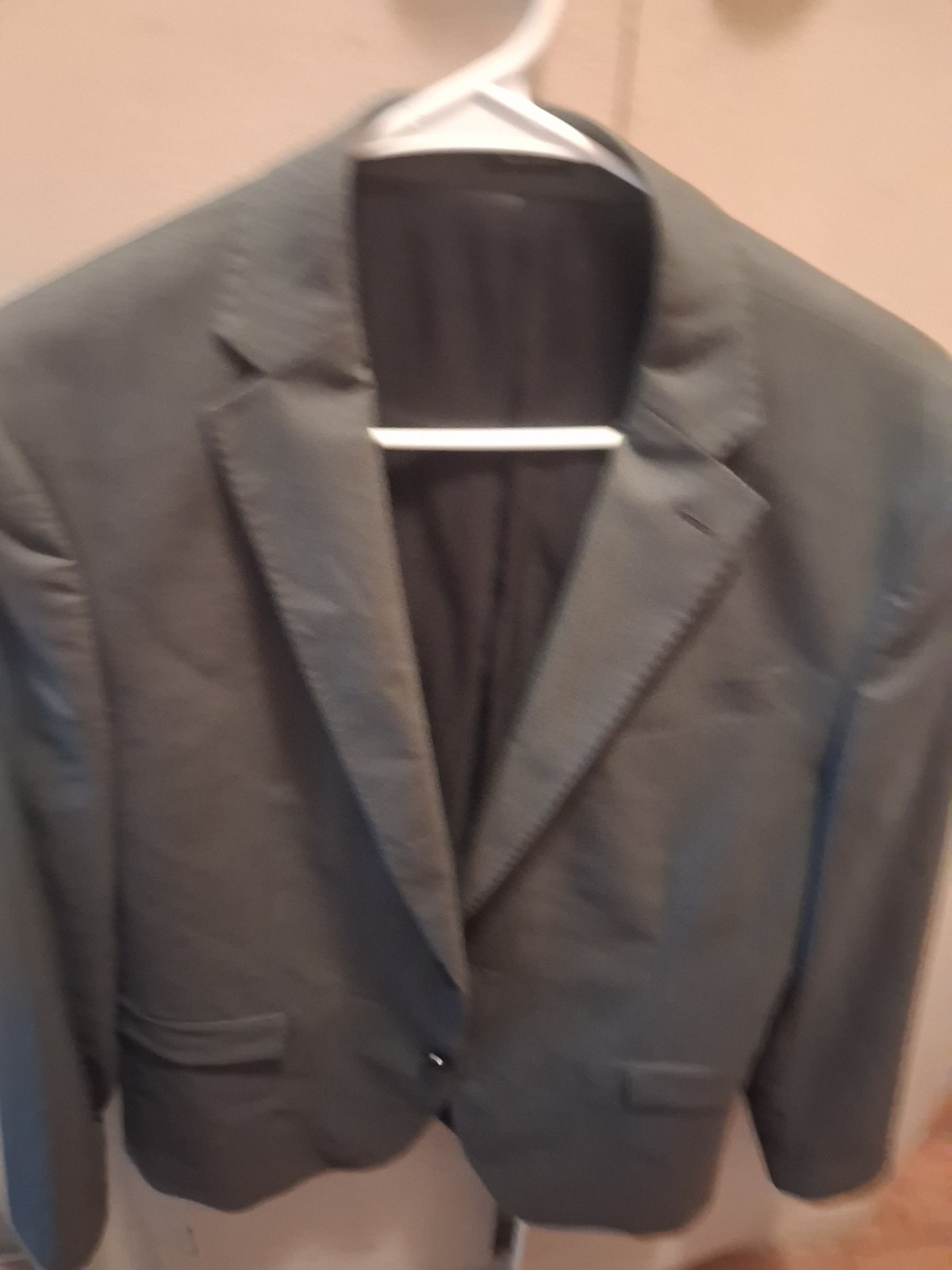 JF J.Ferrar Men's Gray Slim Fit Top Suit Jacket 44L 36W 32 Microfiber