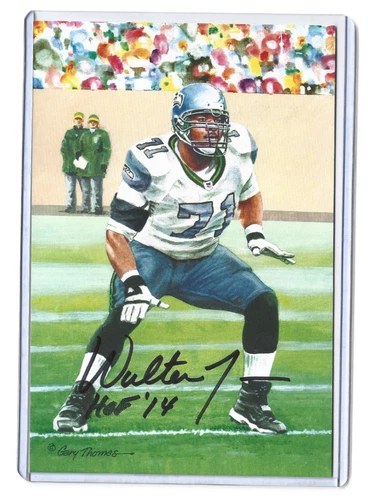 Goal Line Art Card - Walter Jones - Gold Seal Autograph #/100