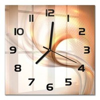 Glasuhr Design-Wanduhr Aus Glas Abstrakter Hintergrund Schwarze Zeiger 30X30 Cm