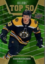 2019-20 Upper Deck Allure Top 50 Green Border #T5035 Karson Kuhlman /50 - HKY