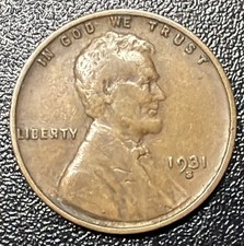 1931-S Lincoln Cent Wheat Penny Better Date San Francisco
