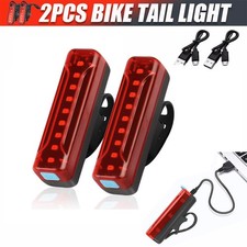 9 LED USB Rechargeable Bike Tail Light Bicycle Safety Cycling Warning Rear Lamp