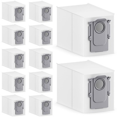 12 Packs Dust Bag Replacement for Robo-rock S8 MaxV Ultra, Max Ultra White