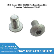 MINI Cooper S R50 R52 R53 Pair Front Brake Disk Protection Plate Screws 6772427