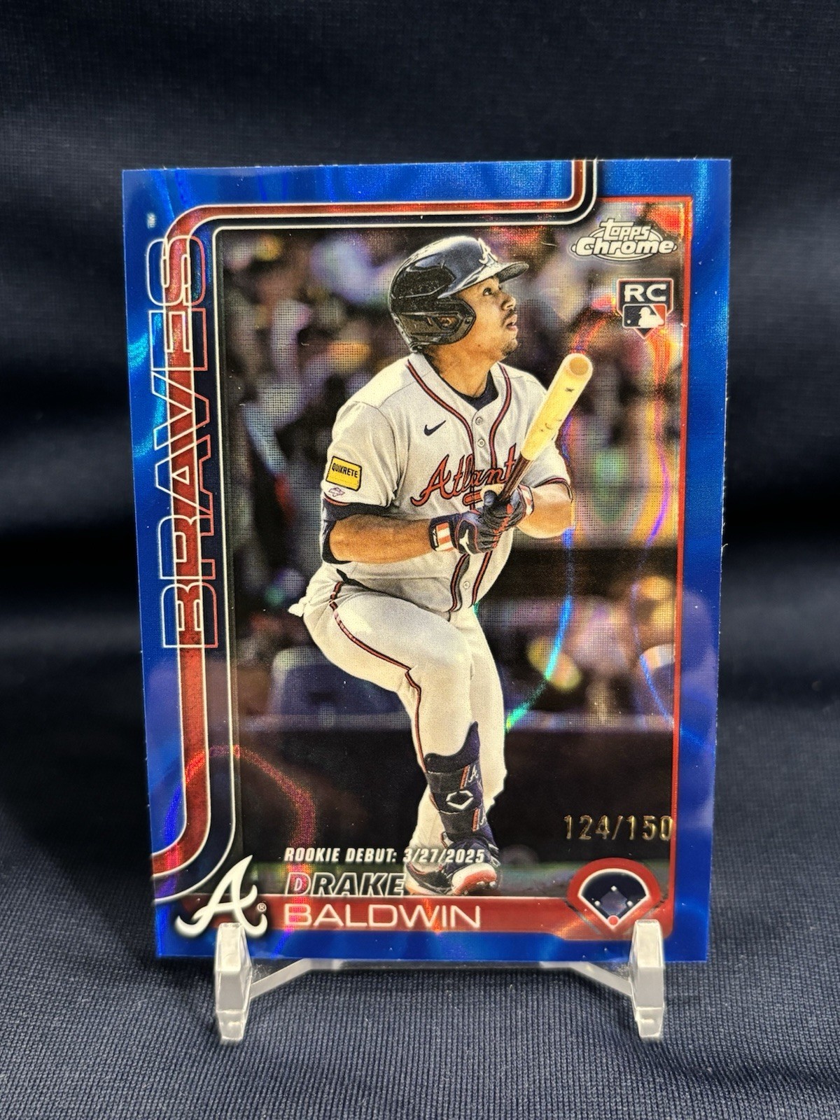 2025 Topps Chrome Update Drake Baldwin Blue Lava RC /150 #USC88 Braves